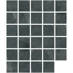 Ecoceramic Carrelage sol extérieur en grès cérame émaillé effet pierre anthracite l.60 x L.60 x ép.2 cm Pietra