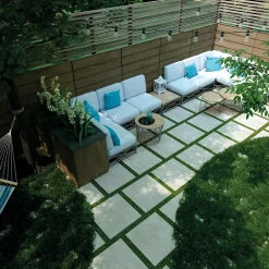 GoodHome Carrelage sol extérieur en grès cérame émaillé effet pierre beige l.60 x L.60 x ép.2 cm Cancora