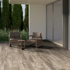 Carrelage sol extérieur en grès cérame émaillé effet bois gris l.15 x L.90 x ép.0,86 cm Timberlane-Ecoceramic Outlet