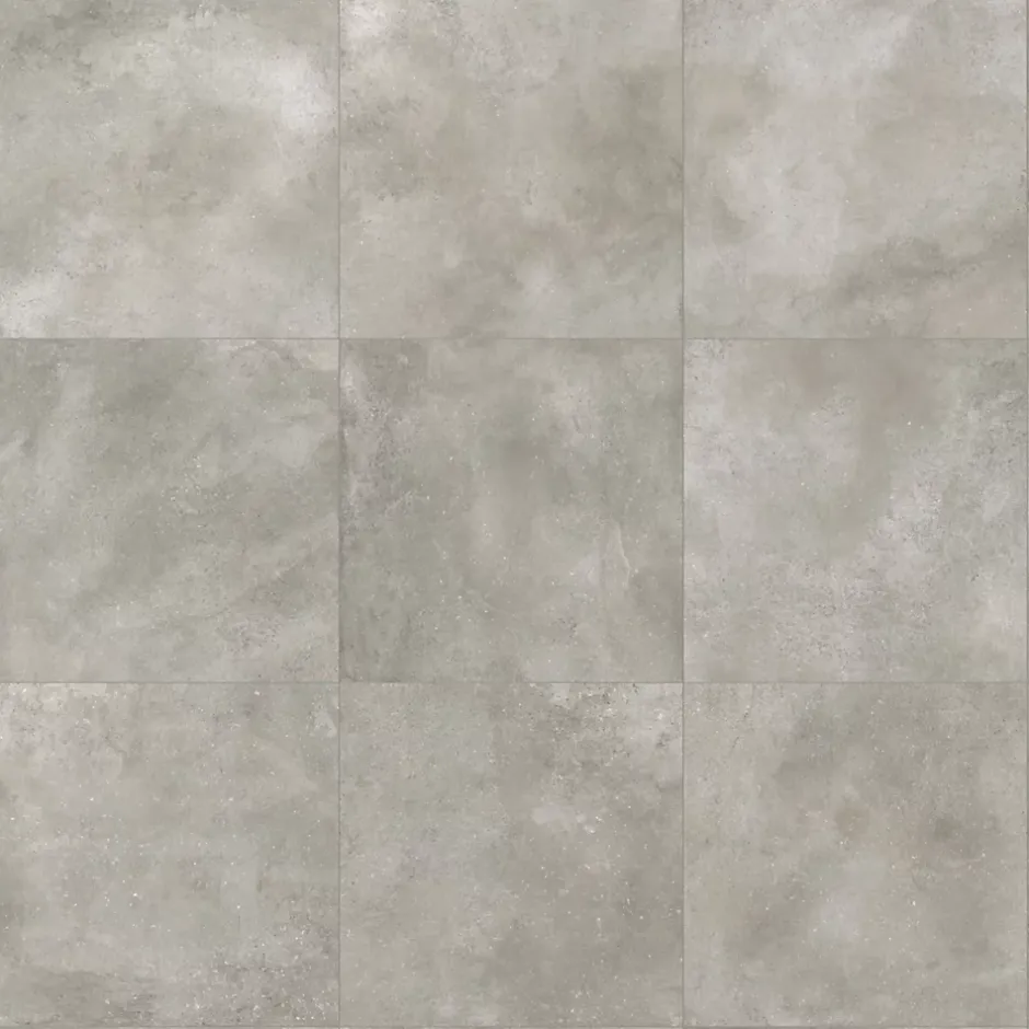 Alaplana Carrelage sol extérieur en grès cérame émaillé effet béton gris l.60 x L.60 x ép.0.95 cm Rohe