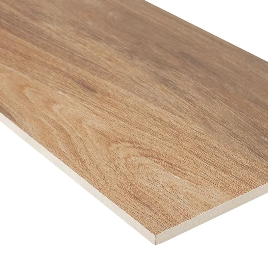 GoodHome Carrelage sol extérieur en grès cérame émaillé effet bois naturel l.22 x L.120 x ép. 0,97 cm Todias Caboa