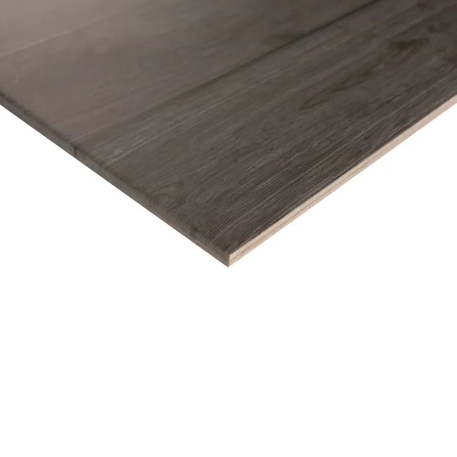 Carrelage sol extérieur en grès cérame émaillé effet chêne anthracite l.45 x L.45 x 0.95 cm Deckland-Ecoceramic Sale