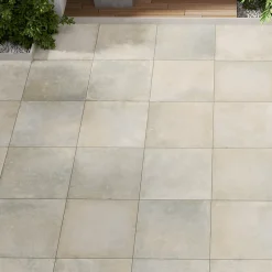 GoodHome Carrelage sol extérieur en grès cérame émaillé effet pierre gris clair l.60 x L.60 x ép.2 cm Arina