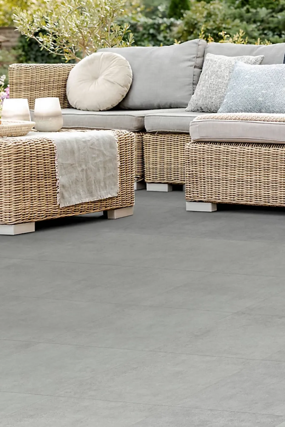 Carrelage sol extérieur en grès cérame émaillé effet pierre gris l.33 x L.33 x ép.0,9 cm Mustang-Mykonos Best