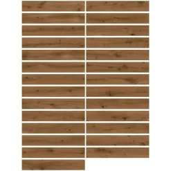 Ecoceramic Carrelage sol extérieur en grès cérame émaillé effet bois café l.15 x L.90 x ép.0,86 cm Riverwood