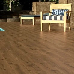 Ecoceramic Carrelage sol extérieur en grès cérame émaillé effet bois café l.15 x L.90 x ép.0,86 cm Riverwood