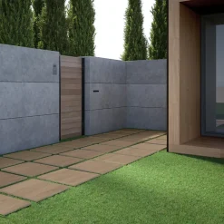 Ecoceramic Carrelage sol extérieur en grès cérame émaillé effet bois taupe l.60 x L.60 x ép.2 cm Parkwood