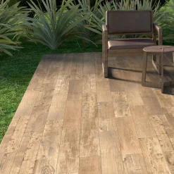 Carrelage sol extérieur en grès cérame émaillé effet bois naturel l.15 x L.90 x ép.0,86 cm Timberlane-Ecoceramic New