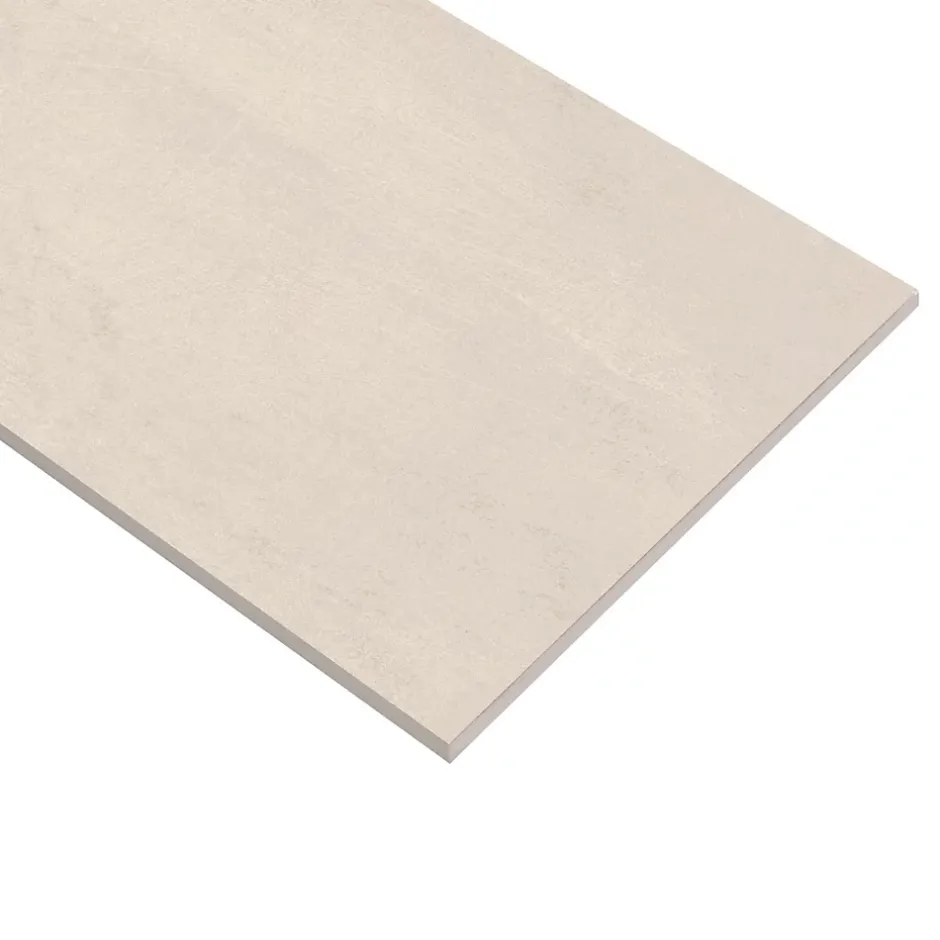 Carrelage sol extérieur en grès cérame émaillé effet béton beige l.30 x L.60 x ép. 0.9 cm District-Ecoceramic Outlet