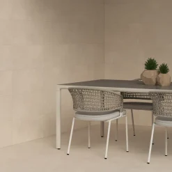 Carrelage sol extérieur en grès cérame émaillé effet béton beige l.30 x L.60 x ép. 0.9 cm District-Ecoceramic Outlet