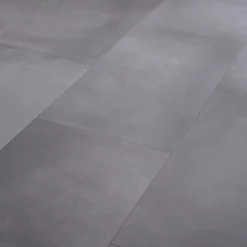 GoodHome Carrelage sol gris foncé effet béton L.60 x l.30 cm x ép.10 mm, Smooth