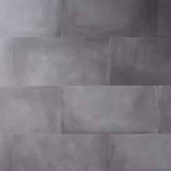 GoodHome Carrelage sol gris foncé effet béton L.60 x l.30 cm x ép.10 mm, Smooth