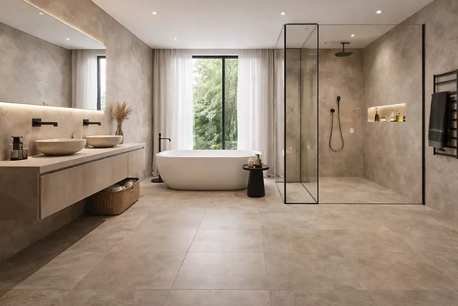 Carrelage sol intérieur / mur intérieur légèrement structuré Surface 2.0 Clay l.60 X L.120 cm rectifié 1er choix.-RAK Ceramics Sale