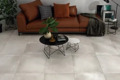 Carrelage sol intérieur aspect béton Lecco gris 60 x 60 cm