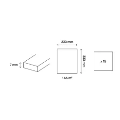 Carrelage sol intérieur beige L.33,3 x l.33,3 cm x ép.7 mm passage intense, Porphyre