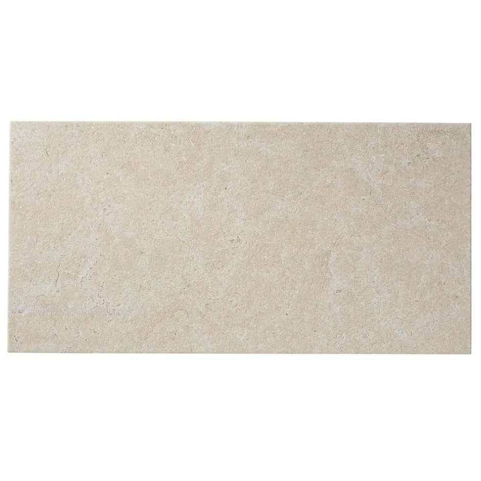 Carrelage sol intérieur beige taupe effet pierre L.61,5 x l.30,8 cm x ép.8 mm, Soft Lime Stone-GoodHome Discount