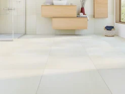 Carrelage sol intérieur beige effet pierre L.60 x l.60 cm x ép.9 mm, Soft Travertin-GoodHome Clearance