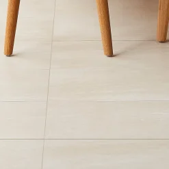 GoodHome Carrelage sol intérieur beige effet pierre L.60 x l.30 cm x ép.8 mm, Soft Travertin