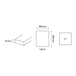 GoodHome Carrelage sol intérieur beige effet pierre 61,5 x l.30,8 cm x ép.8 mm, Shaded