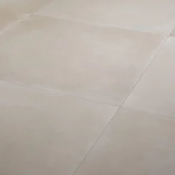 GoodHome Carrelage sol intérieur beige effet béton L.60 x L.60 cm x ép.10 mm, Smooth