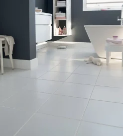 Carrelage sol intérieur blanc effet pierre L.33 x l.33 cm x ép.8,5 mm, Monzie- New