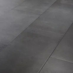 GoodHome Carrelage sol intérieur effet béton anthracite L.61,7 x l.30,7 cm x ép.7,4 mm, Konkrete