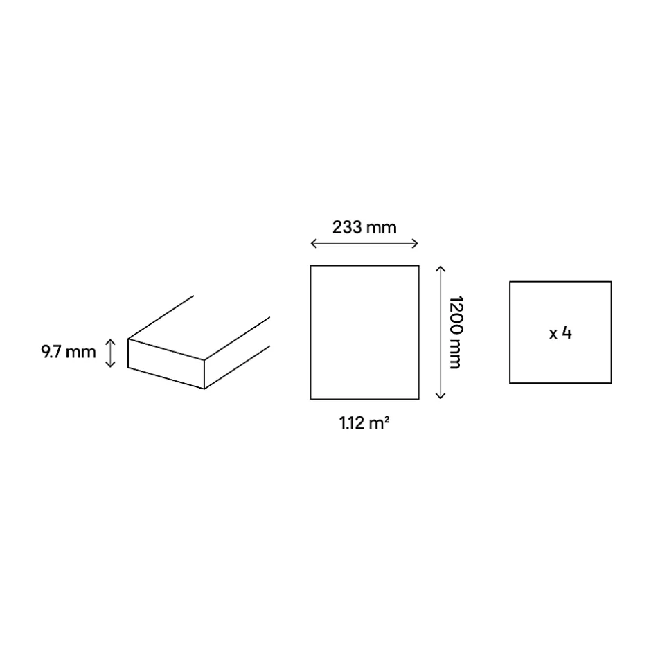 GoodHome Carrelage sol intérieur effet bois brut naturel L.120 x l.23 cm x ép.9,7 mm, Woodproject