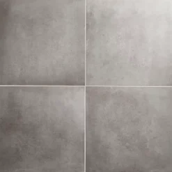 Carrelage sol intérieur gris effet béton L.61,6 x l.61,6 cm x ép.7,4 mm, Konkrete-GoodHome Best