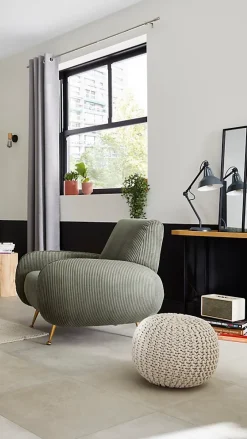 GoodHome Carrelage sol intérieur gris clair effet béton L.60 x l.60 cm x ép.9,5 mm, Kontainer