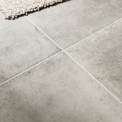 Carrelage sol intérieur gris effet béton L.60 x l.60 cm x 9,5 mm, Kontainer-GoodHome Outlet