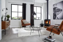 Carrelage sol intérieur gris effet béton L.60 x l.60 cm x 9,5 mm, Kontainer-GoodHome Outlet