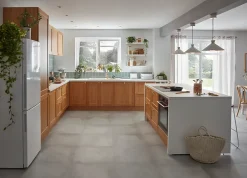 GoodHome Carrelage sol intérieur gris effet béton L.60 x l.60 cm x ép.10 mm, Smooth