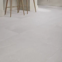 GoodHome Carrelage sol intérieur ivoire effet pierre L.60 x l.60 cm x ép.9,2 mm, Soft Travertin