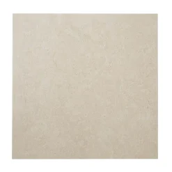 GoodHome Carrelage sol intérieur taupe beige effet pierre L.61,5 x l.61,5 cm x ép.9 mm, Soft Lime Stone
