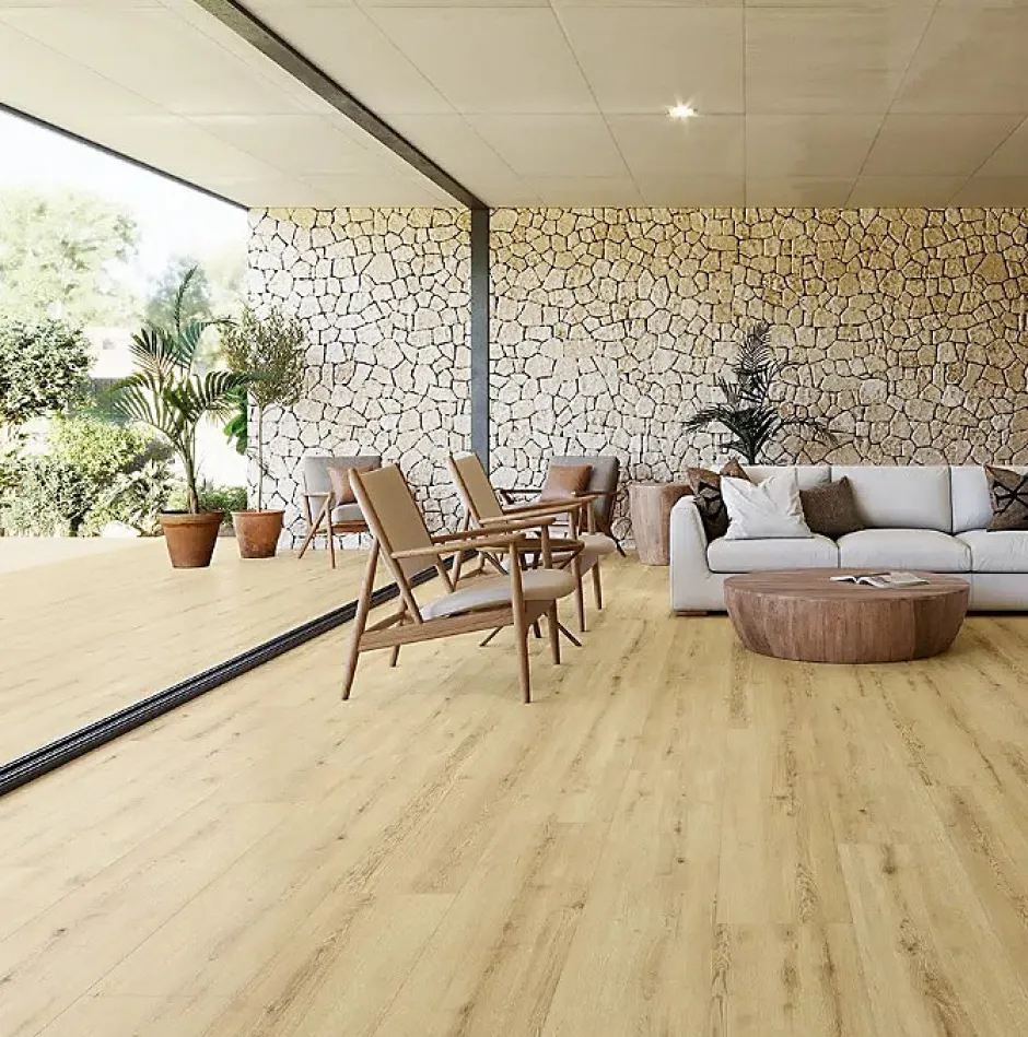 Alaplana Carrelage sol/mur effet bois mat slipstop CONCORDE MIEL L.150 x l.30cm