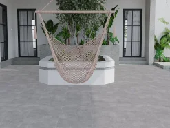 Carrelage sol/mur effet béton gris mat ARK SILVER L.60 x l.60cm-Qua Granite New