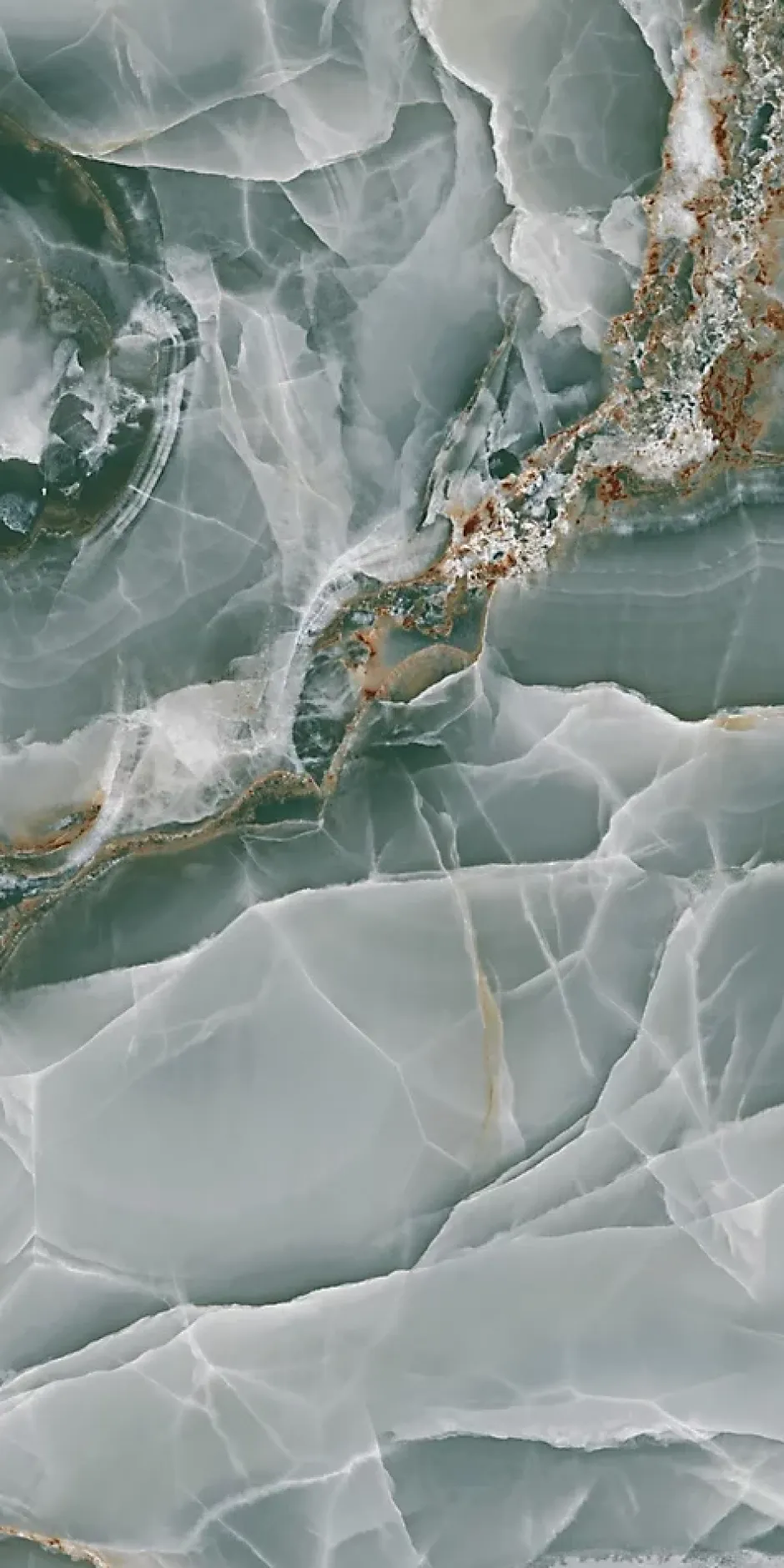 Carrelage sol/mur effet marbre vert NIXIEY AQUA BRILLANT L.120 x l.60cm-Velloza Sale