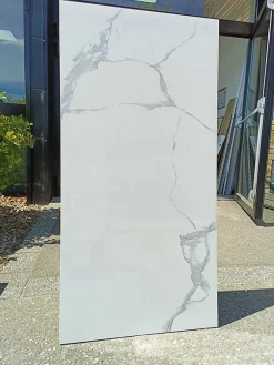 Velloza Carrelage sol/mur effet marbre VENATO SMOKE BRILLANT L.120 x l.60cm