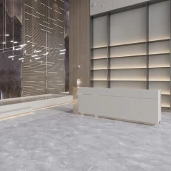 Qua Granite Carrelage sol/mur effet marbre gris mat Pulpis Grey l.60 x L.120 cm