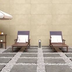 Carrelage sol/mur effet pierre beige mat Crag Ivory l.60 x L.120 cm-Bien Seramik