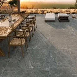 Carrelage sol/mur effet pierre slipstop TENBY ANTHRACITE L.120 x l.60cm-Alaplana Outlet