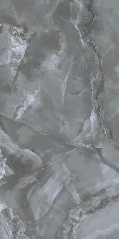 Deco Prom Carrelage sol/mur intérieur effet MARBRE l.60 x L.120 cm MAREA ANTHRACITE