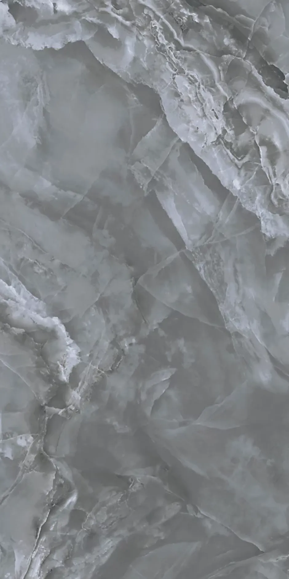 Deco Prom Carrelage sol/mur intérieur effet MARBRE l.60 x L.120 cm MAREA ANTHRACITE