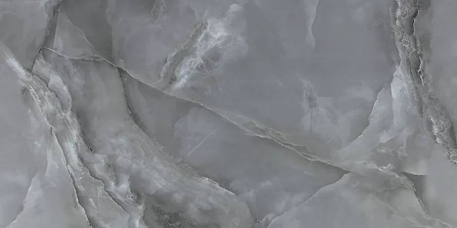 Deco Prom Carrelage sol/mur intérieur effet MARBRE l.60 x L.120 cm MAREA ANTHRACITE