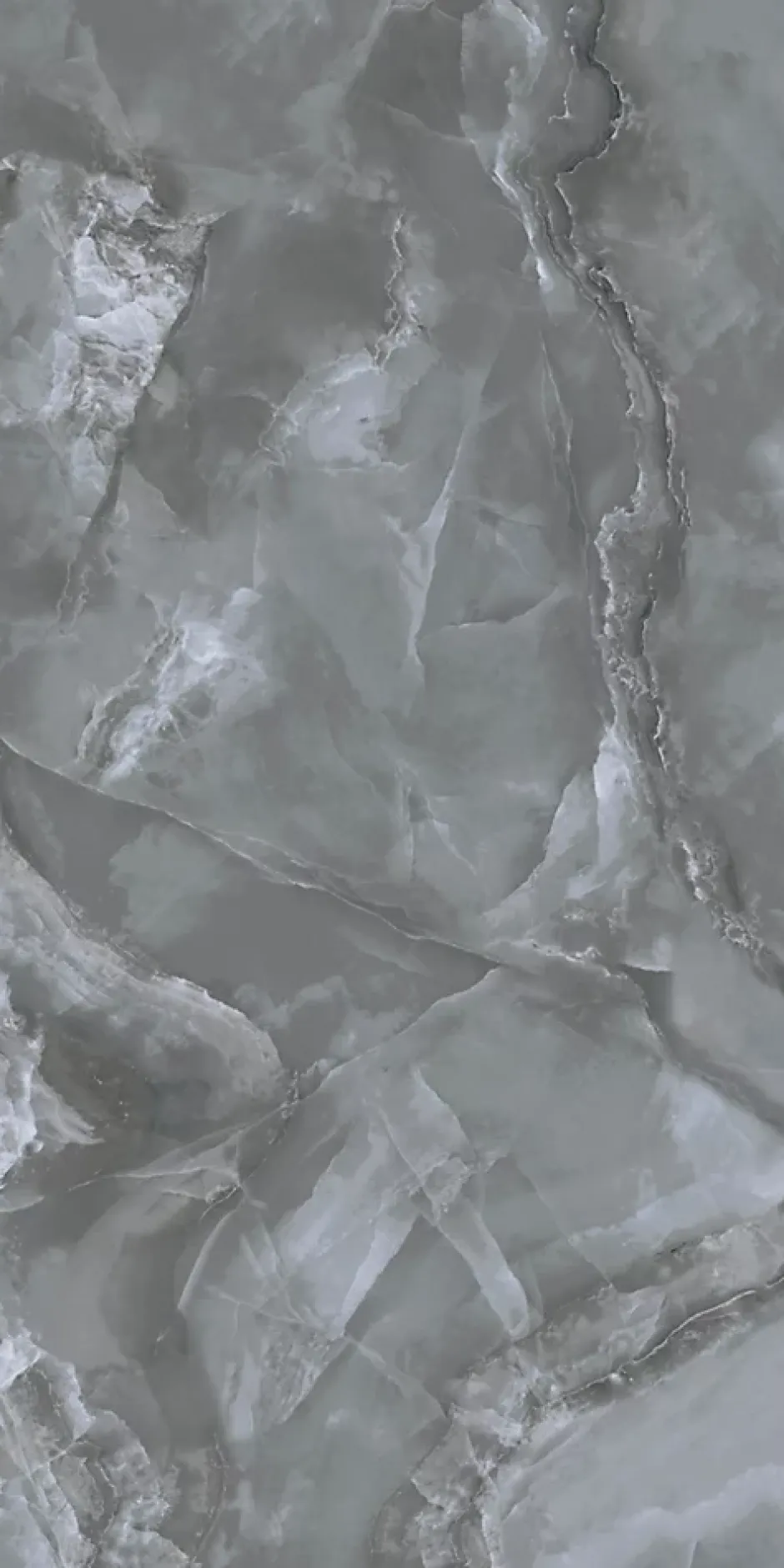 Deco Prom Carrelage sol/mur intérieur effet MARBRE l.60 x L.120 cm MAREA ANTHRACITE