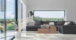 Deco Prom Carrelage sol/mur intérieur effet MARBRE l.60 x L.120 cm ADEL BLANC