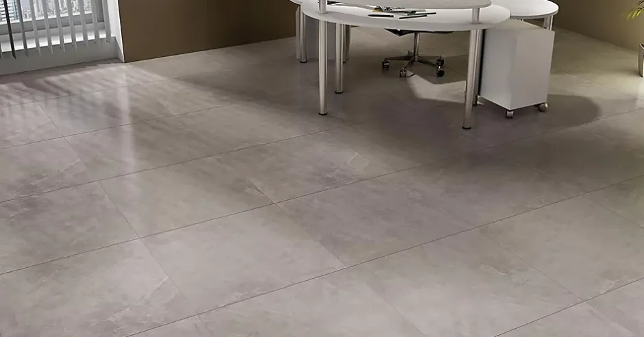 Deco Prom Carrelage sol/mur intérieur effet MARBRE l.60 x L.120 cm ROYAL PULPIS GRIS