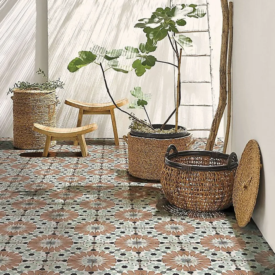 Concept Mosaïque Carrelage SYLVIANA 20x20 cm effet carreaux ciment vieilli