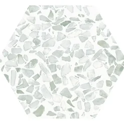 Allocarrelage Carrelage Terrazzo Hexagonal 23x26 Riazza Vert