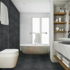 Ro'Ma Nature Carrelage Terrazzo véritable Torcello 60x60x2 cm (lot de 1,08 m² soit 3 dalles) -